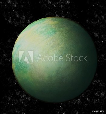 Picture of Green Uranus in space